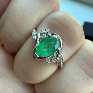Emerald and Diamond Ring